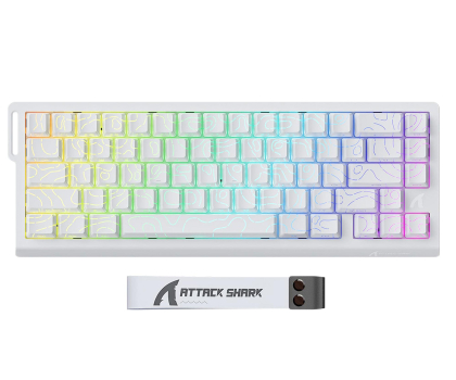 Klawiatura Attack Shark X68 HE Rapid Trigger 8kHz/128kHz Poron biała 6972792471020